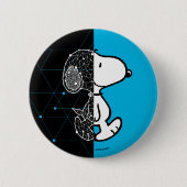 Erdnüsse | Snoopy Geometric Design Button (Vorderseite)