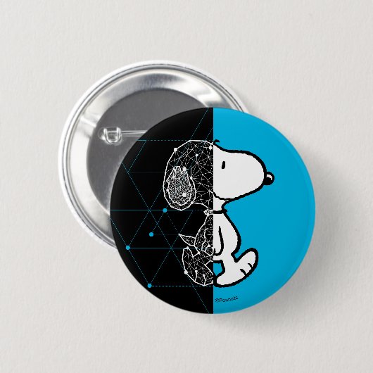 Erdnüsse | Snoopy Geometric Design Button (Vorne & Hinten)