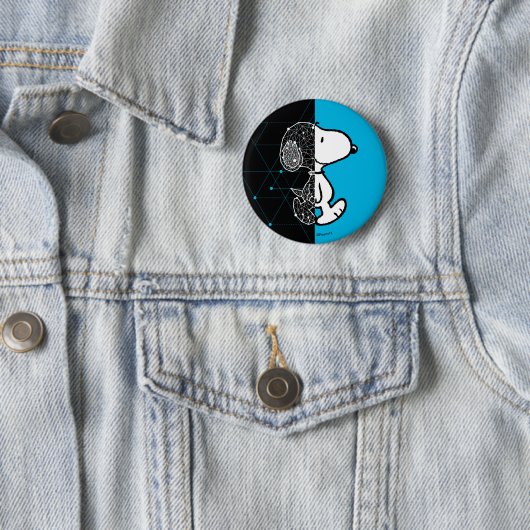 Erdnüsse | Snoopy Geometric Design Button (Beispiel)