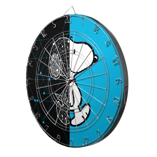 Erdnüsse | Snoopy Geometric Design Dartscheibe (Vorderseite rechts)