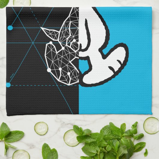 Erdnüsse | Snoopy Geometric Design Geschirrtuch (Gefaltet)