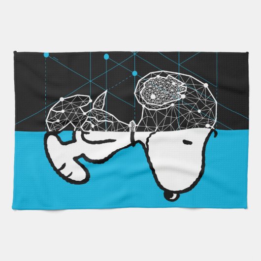 Erdnüsse | Snoopy Geometric Design Geschirrtuch (Horizontal)