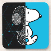Erdnüsse | Snoopy Geometric Design Getränkeuntersetzer (Vorderseite)