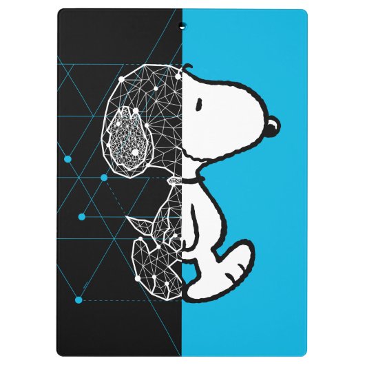 Erdnüsse | Snoopy Geometric Design Klemmbrett (Rückseite)