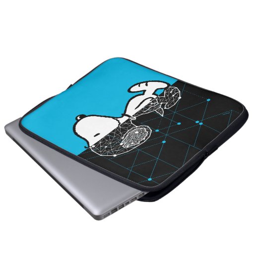 Erdnüsse | Snoopy Geometric Design Laptopschutzhülle (Vorne Knopf)