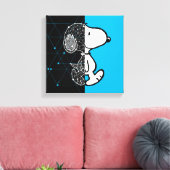 Erdnüsse | Snoopy Geometric Design Leinwanddruck (Insitu (Wohnzimmer))
