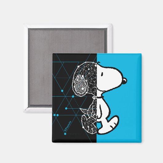 Erdnüsse | Snoopy Geometric Design Magnet (Vorderseite/Rückseite)