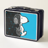 Erdnüsse | Snoopy Geometric Design Metall Brotdose (Rückseite)