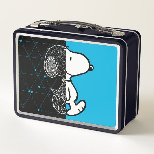 Erdnüsse | Snoopy Geometric Design Metall Brotdose (Rückseite)