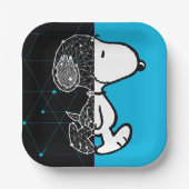 Erdnüsse | Snoopy Geometric Design Pappteller (Vorderseite)