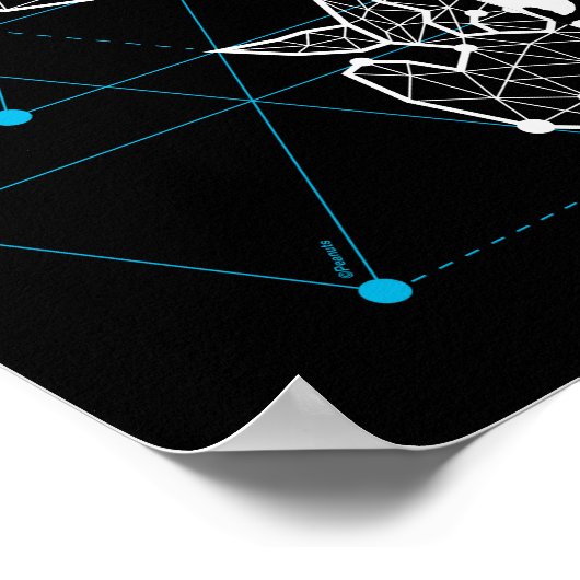 Erdnüsse | Snoopy Geometric Design Poster (Ecke)