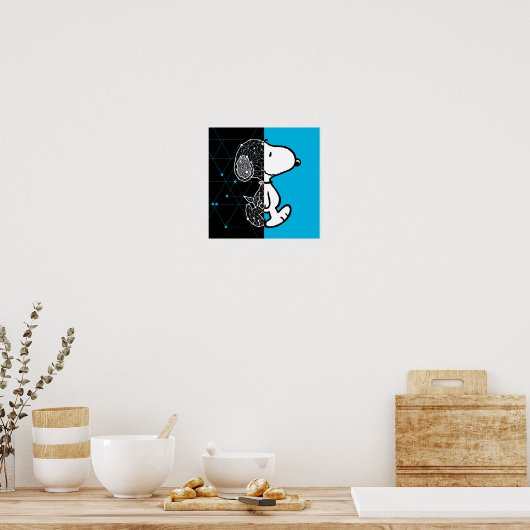 Erdnüsse | Snoopy Geometric Design Poster (Küche)