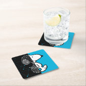 Erdnüsse | Snoopy Geometric Design Rechteckiger Pappuntersetzer (Vor Ort)