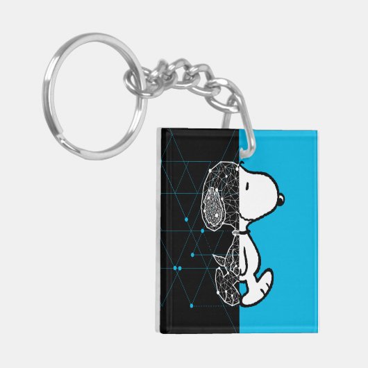 Erdnüsse | Snoopy Geometric Design Schlüsselanhänger (Vorderseite links)