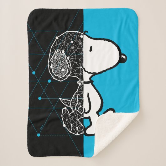 Erdnüsse | Snoopy Geometric Design Sherpadecke (Vorderseite)
