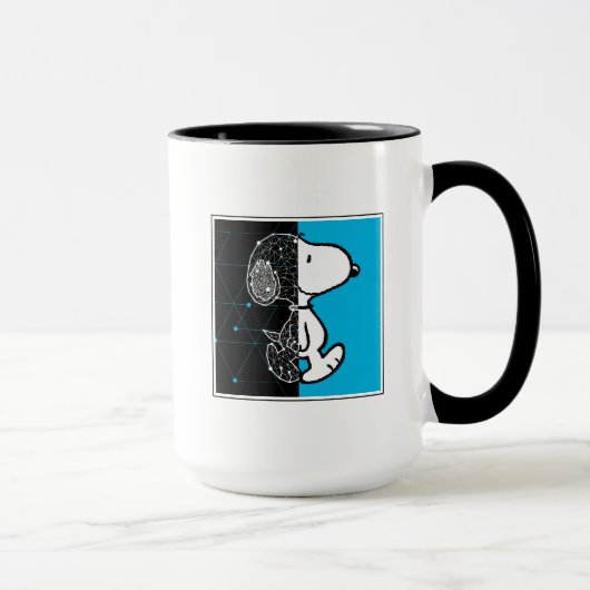 Erdnüsse | Snoopy Geometric Design Tasse (Rechts)