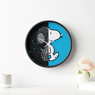 Erdnüsse   Snoopy Geometric Design Uhr