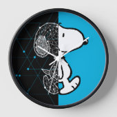Erdnüsse | Snoopy Geometric Design Uhr (Vorderseite)