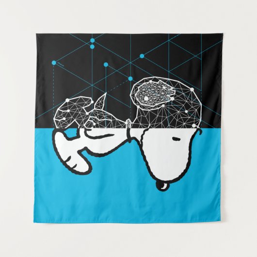 Erdnüsse | Snoopy Geometric Design Wandteppich (Vorderseite (Horizontal))