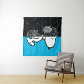 Erdnüsse | Snoopy Geometric Design Wandteppich (Beispiel (Horizontal))