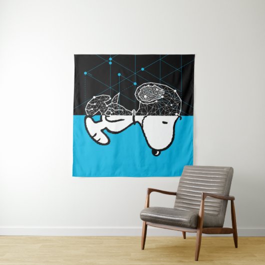 Erdnüsse | Snoopy Geometric Design Wandteppich (Beispiel (Horizontal))