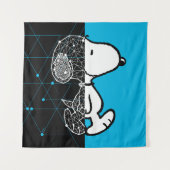 Erdnüsse | Snoopy Geometric Design Wandteppich (Vorderseite)