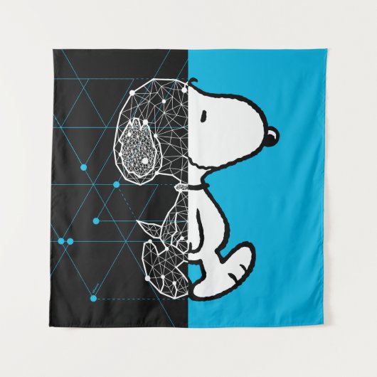 Erdnüsse | Snoopy Geometric Design Wandteppich (Vorderseite)