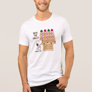 Erdnüsse Snoopy Gingerbrot House Tri-Blend Shirt
