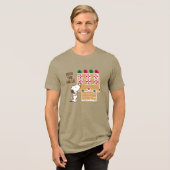 Erdnüsse | Snoopy Gingerbrot House Tri-Blend Shirt (Vorderseite voll)