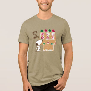 Erdnüsse   Snoopy Gingerbrot House Tri-Blend Shirt