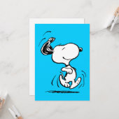 Erdnüsse | Snoopy Glückstanz Karte (Vorderseite/Rückseite Beispiel)