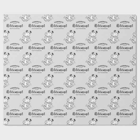 Erdnüsse | Snoopy-Glückwünsche für Ihre Rente Geschenkpapier (Flach)