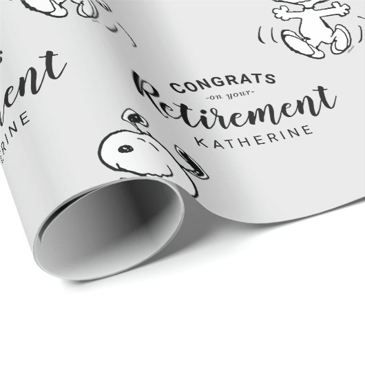 Erdnüsse | Snoopy-Glückwünsche für Ihre Rente Geschenkpapier (Rolleneckpunkt)