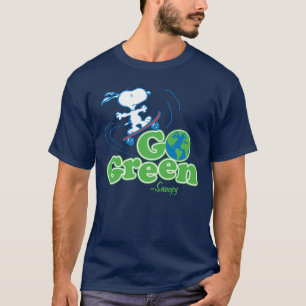 Erdnüsse   Snoopy Go Green Skate Board T-Shirt
