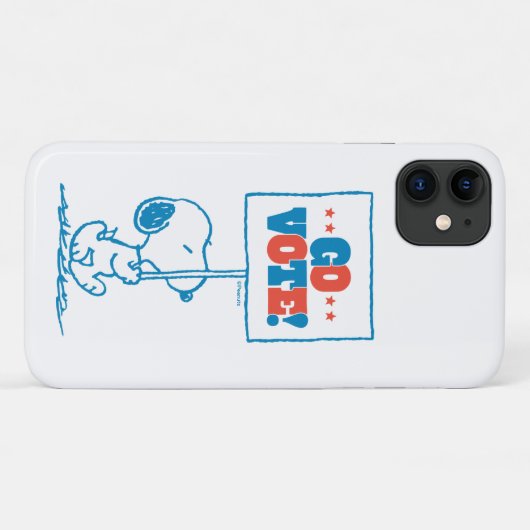 Erdnüsse | Snoopy - Go Vote Sign Case-Mate iPhone Hülle (Rückseite (Horizontal))