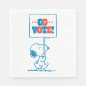 Erdnüsse | Snoopy - Go Vote Sign Serviette (Vorderseite)