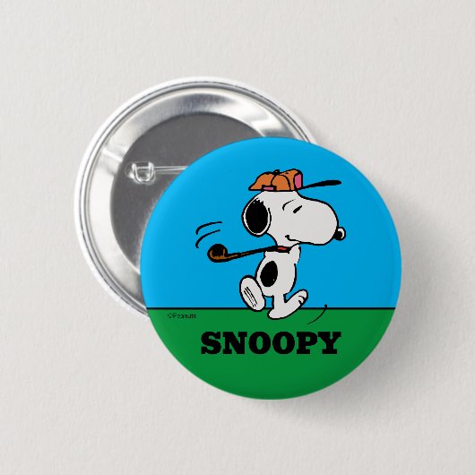 Erdnüsse | Snoopy Golf Swing Button (Vorne & Hinten)