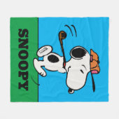 Erdnüsse | Snoopy Golf Swing Fleecedecke (Vorderseite (Horizontal))