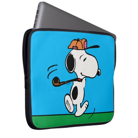 Erdnüsse | Snoopy Golf Swing Laptopschutzhülle (Vorne Rechts)