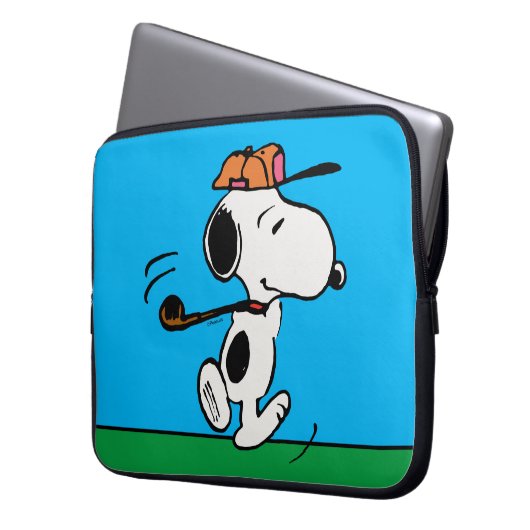 Erdnüsse | Snoopy Golf Swing Laptopschutzhülle (Vorderseite Links)