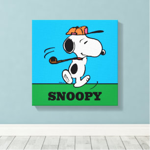 Erdnüsse   Snoopy Golf Swing Leinwanddruck
