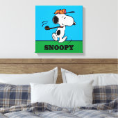 Erdnüsse | Snoopy Golf Swing Leinwanddruck (Insitu (Schlafzimmer))