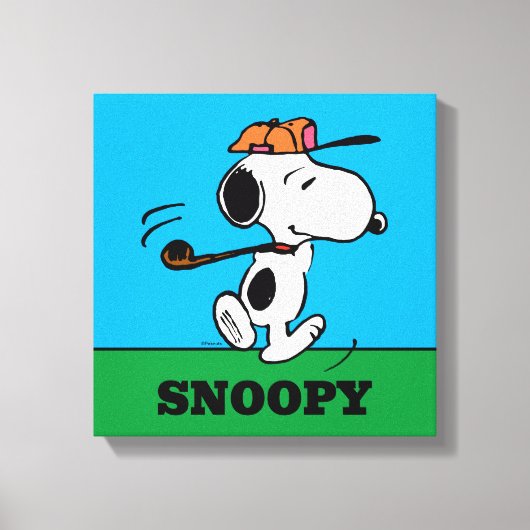 Erdnüsse | Snoopy Golf Swing Leinwanddruck (Vorderseite)