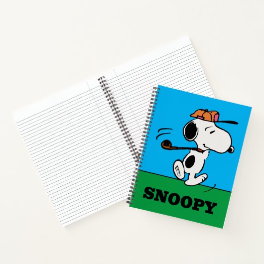 Erdnüsse | Snoopy Golf Swing Notizblock (Innenseite)