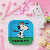 Erdnüsse | Snoopy Golf Swing Pappteller (Party)