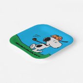 Erdnüsse | Snoopy Golf Swing Pappteller (Gewinkelt)