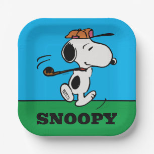 Erdnüsse Snoopy Golf Swing Pappteller