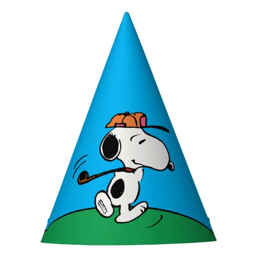 Erdnüsse | Snoopy Golf Swing Partyhütchen (Vorderseite)