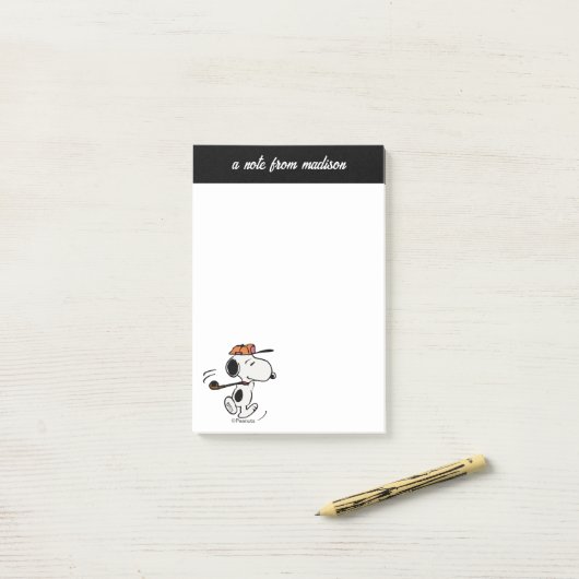 Erdnüsse | Snoopy Golf Swing Post-it Klebezettel (Auf Schreibtisch)