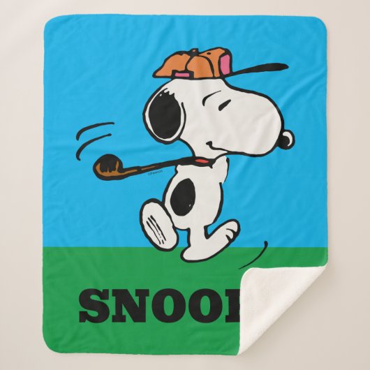 Erdnüsse | Snoopy Golf Swing Sherpadecke (Vorderseite)